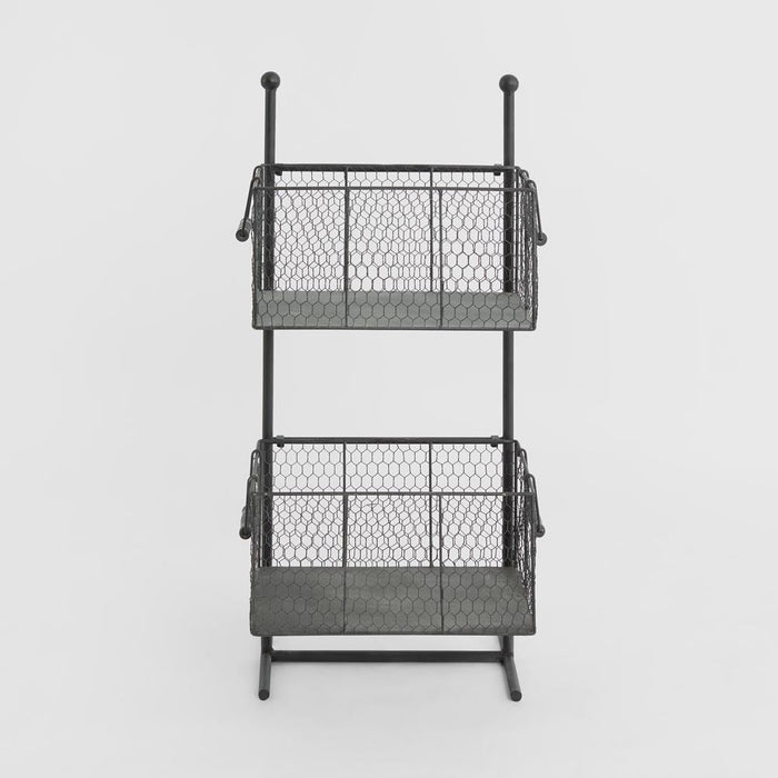 Burgundy Basket Stand