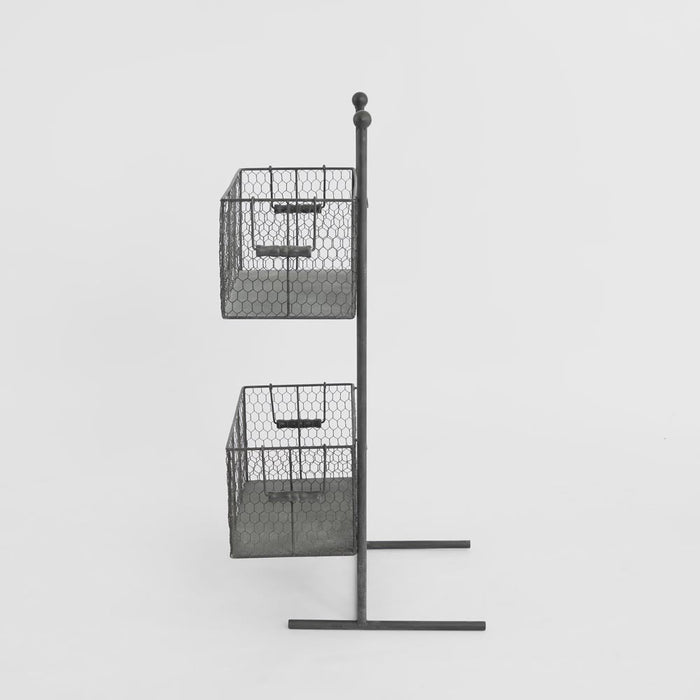Burgundy Basket Stand