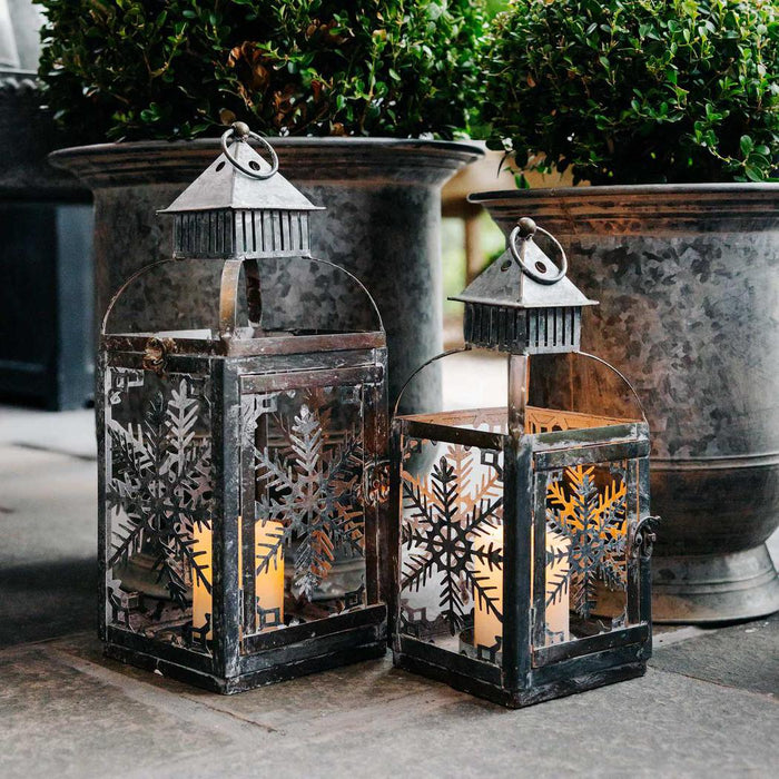 Rustic Tin Christmas Lantern