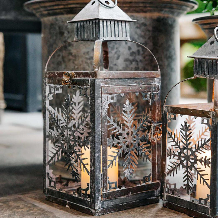 Rustic Tin Christmas Lantern