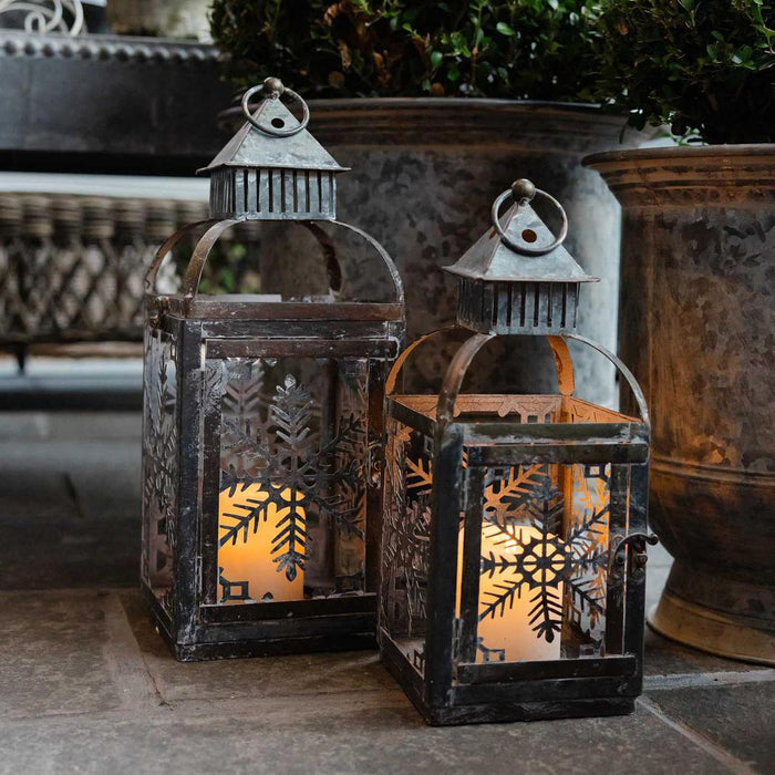 Rustic Tin Christmas Lantern