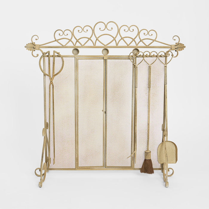 Amour Firescreen with Accessories Gold