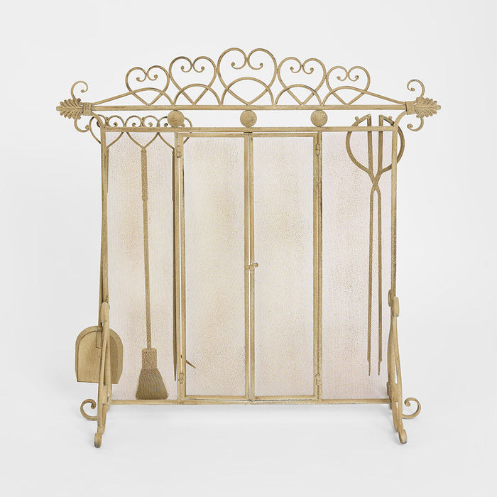 Amour Firescreen with Accessories Gold