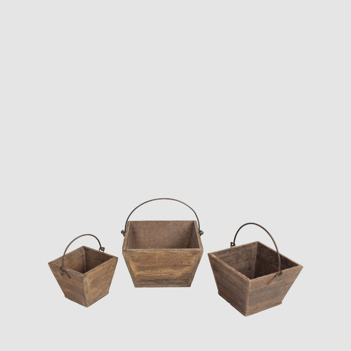 Serre Wooden Bucket Brown