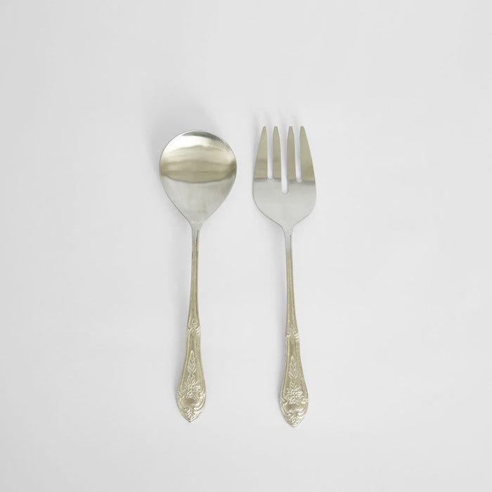 Eden Salad Servers Silver