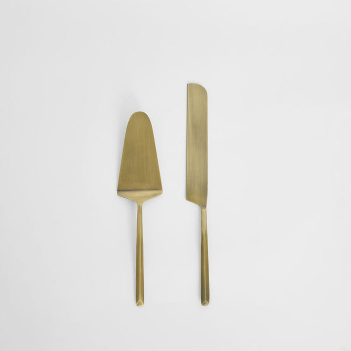 Joan Cake Server Gold