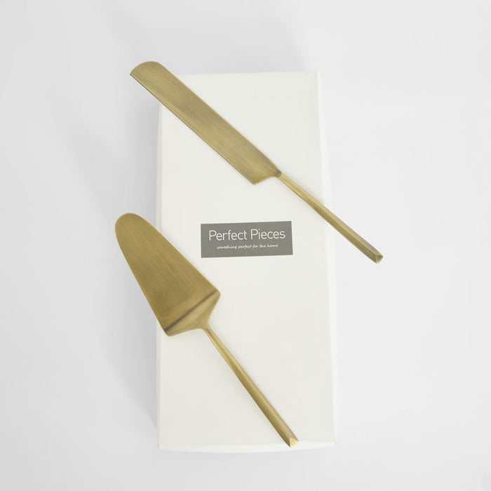 Joan Cake Server Gold
