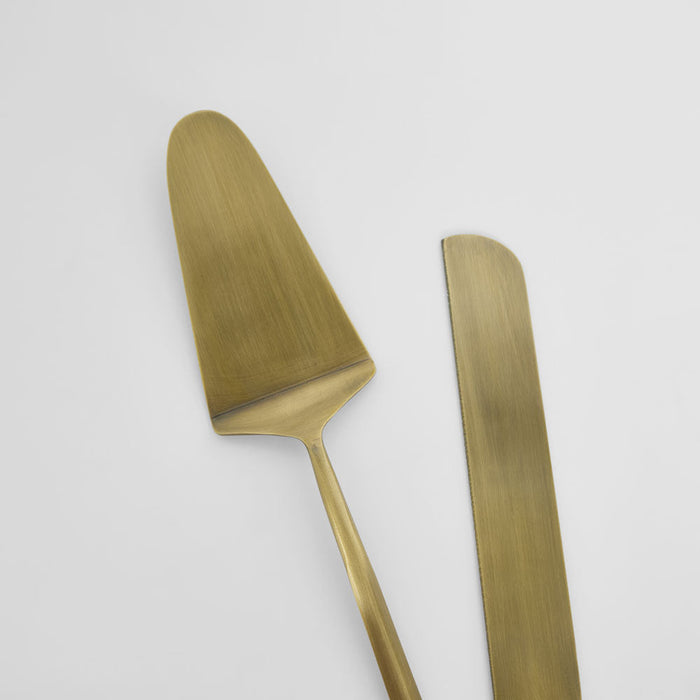 Joan Cake Server Gold