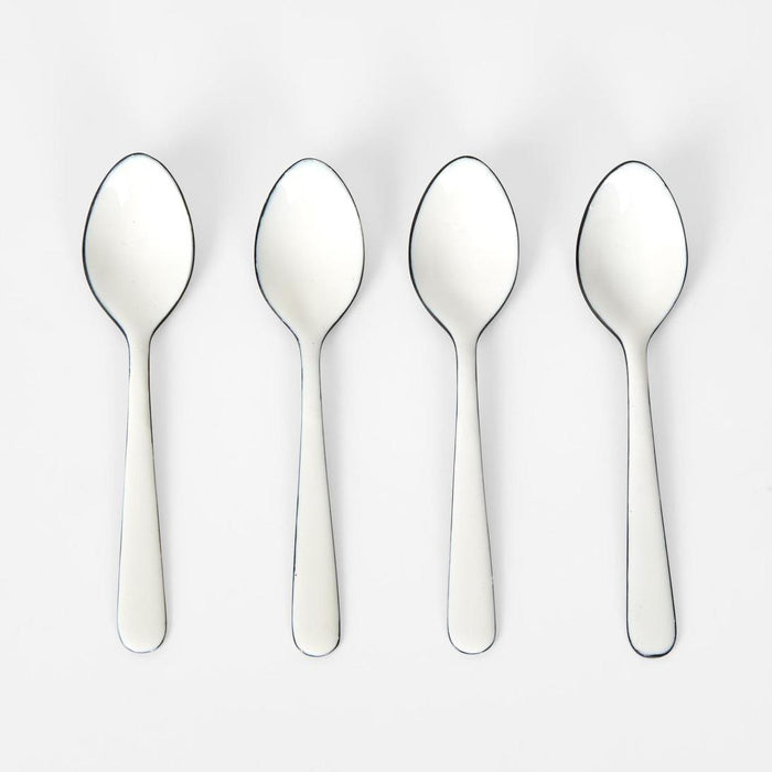 White Enamel Spoons