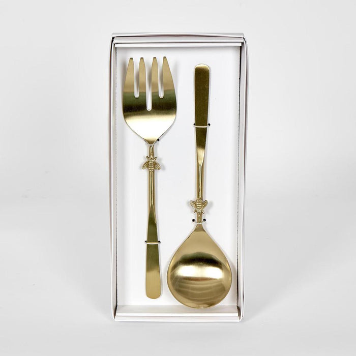 Salad Servers w Bee