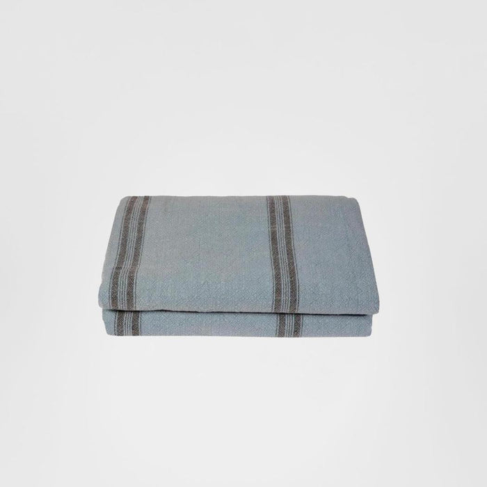 Sherpa King Blue Throw Quilt