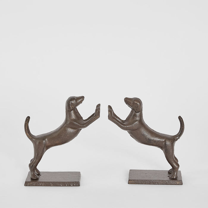 Theo Dog Cast Iron Bookends