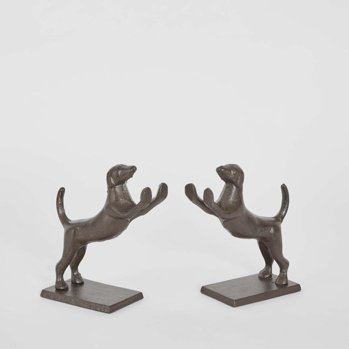 Theo Dog Cast Iron Bookends