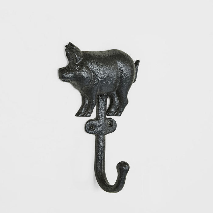 Country Pig Cast Iron Wall Hook