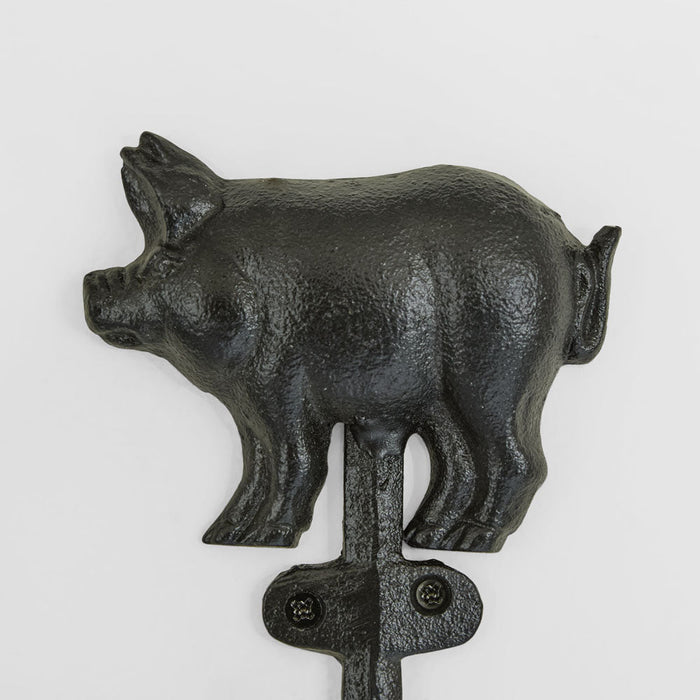 Country Pig Cast Iron Wall Hook