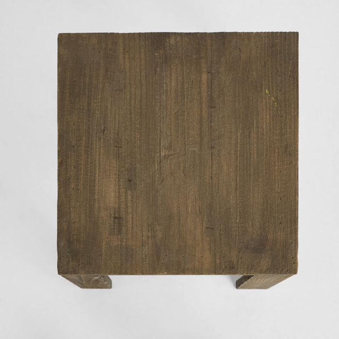 Arles Wooden Stool Brown