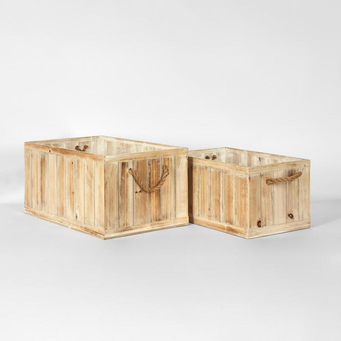 Slatted Wooden Box