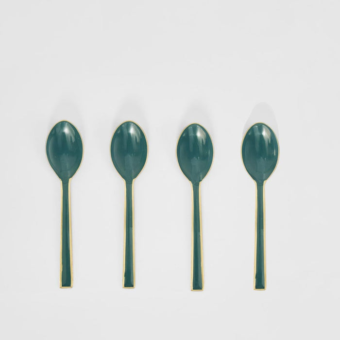Green Enamel Spoons