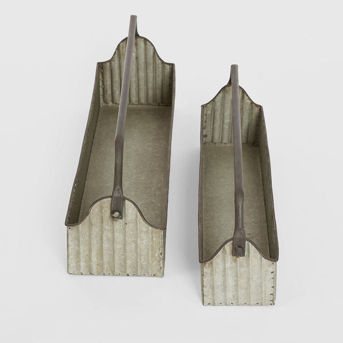 Terre Set of 2 Planter Zinc