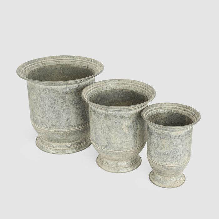 Nimes Zinc Planters