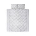 Giselle Bedding Quilt Cover Set Diamond Grey Super King