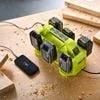 Ryobi P135 18V One+ 6 Port Lithium Ion Battery Supercharger (18V Batteries Not Included/Charger Only)