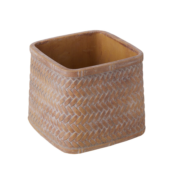 NSIMG-SHA256:bad55abb0e5b2d5d46a77304d040d2a27346ec562c5938796b3d8adda2533a1e · Isalbi Rogue Cement Square Weave Vessel Brown/Grey