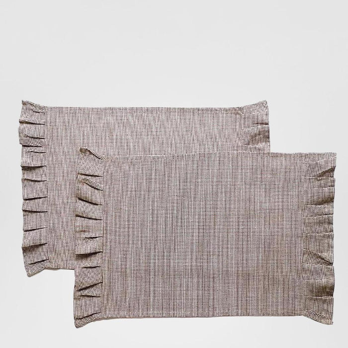 Check Placemat Earth Brown