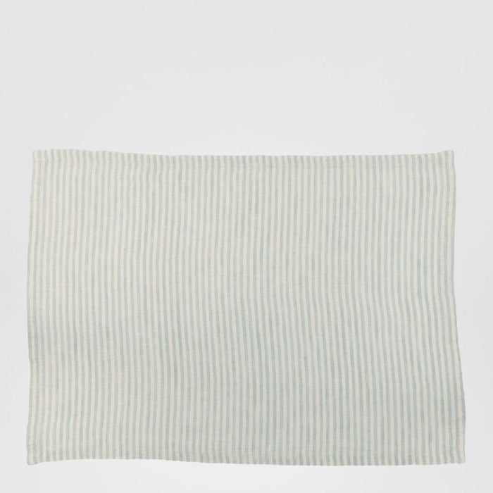 Linen Stripe Placemat Sky Grey 3 pcs