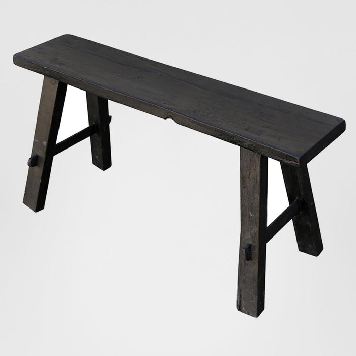 Medium timber vintage Bench Black