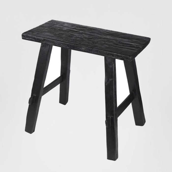 Small timber vintage side table/Bench Black