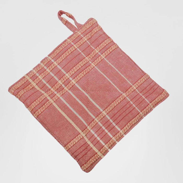 Textured Check Pot Holder Fig 3 pcs