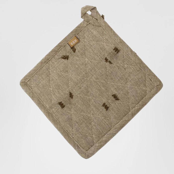 Tuft Pot Holder Burnt Olive 3 pcs