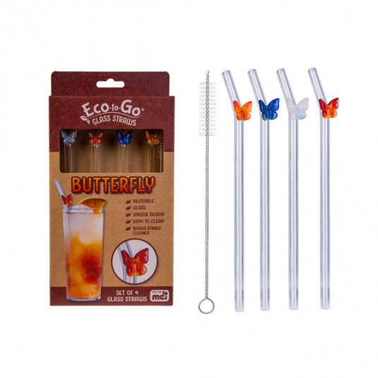 Eco-To-Go Butterfly Glass Straw