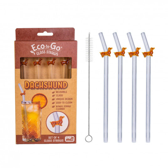 Eco-To-Go Dachshund Glass Straw