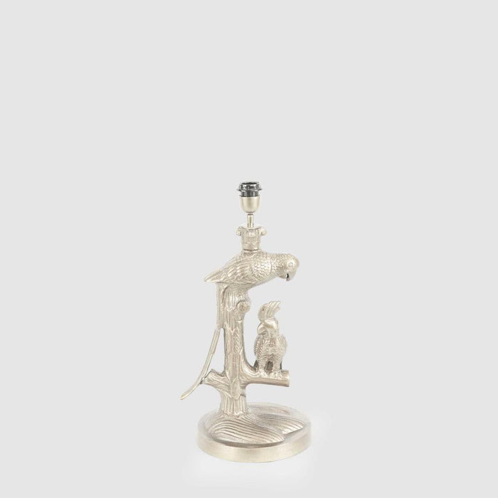 Parrot Table Lamp Base Only Pewter