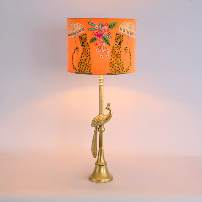 Peacock Table Lamp Base only Bronze