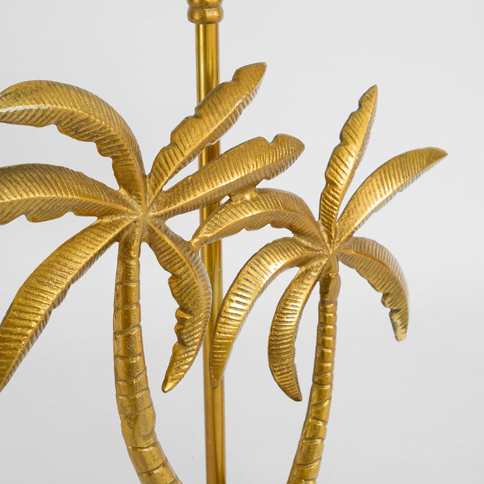 Double Palm Table Lamp Base only Antique Gold