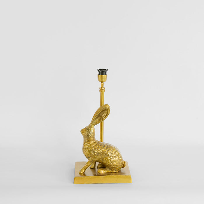 Rabbit Table Lamp Base only Antique Gold