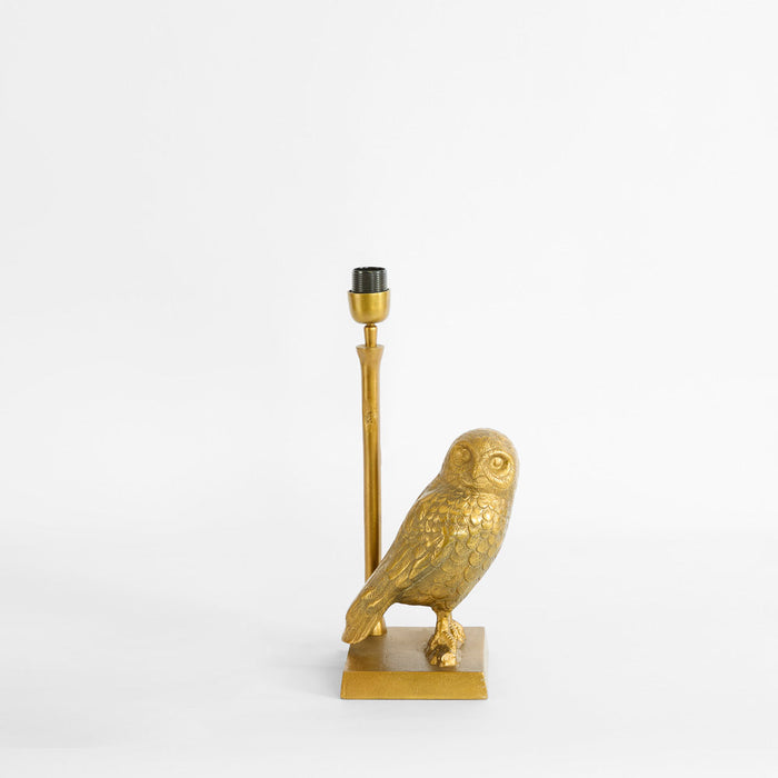 Owl Table Lamp Base only Antique Gold