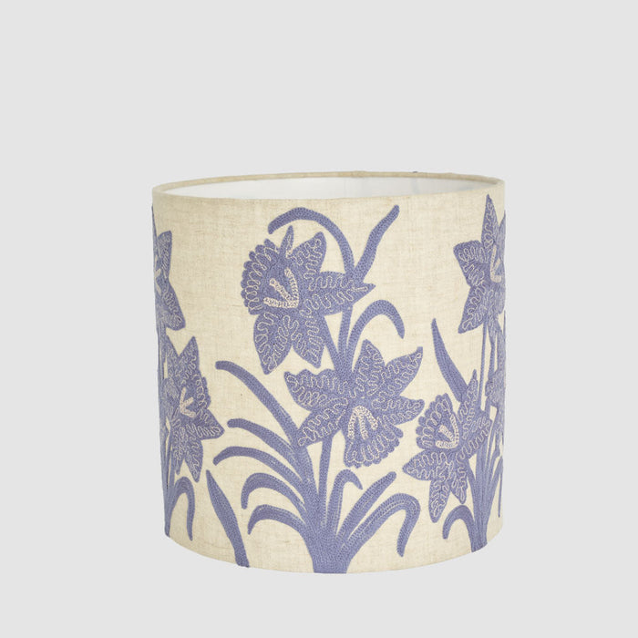 Narcissus Linen Drum Shade Lavender