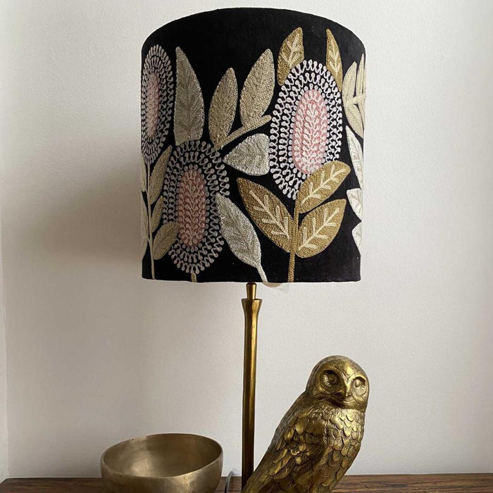 Velvet Drum Shade - Banksia - Black Multi Medium