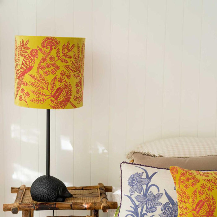 Jungle Bird Drum Shade Medium Yellow & Fushcia