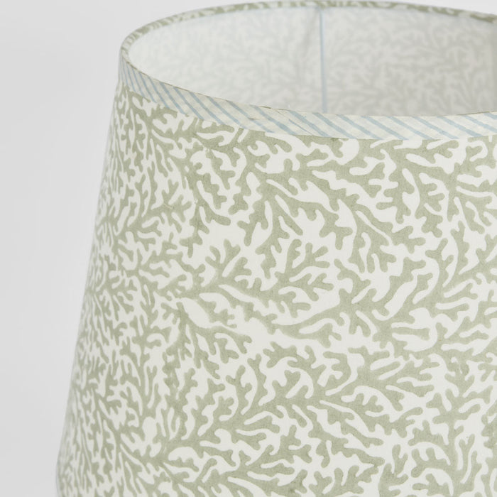 Coral Bay Block Print Tapered Shade Grey