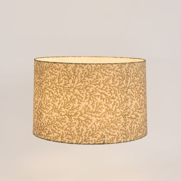 Coral Bay Block Print Drum Shade Grey