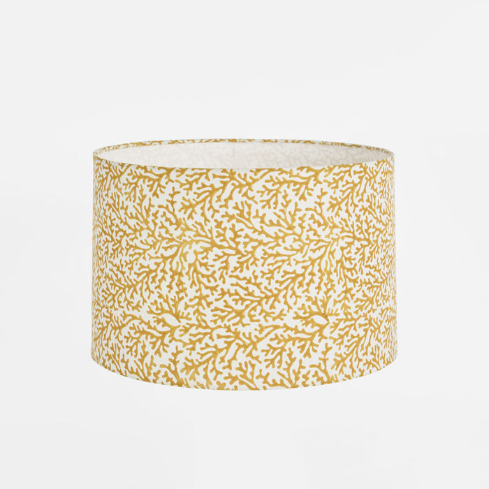 Coral Bay Block Print Drum Shade Mustard