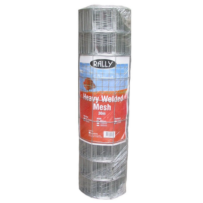 Rally Premium Heavy Welded Wire Mesh Collection - Multiple Sizes from 50x75mm to 100x100mm, Thickness 2mm-2.5mm, Lengths 900mm-1800mm - Ideal for Industrial & Commercial Use