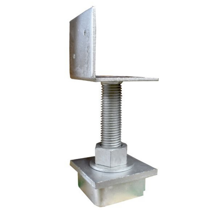 L Shape Post Support Adjustable L-Shaped Post/Pier Support for 90mm Diameter Posts ...