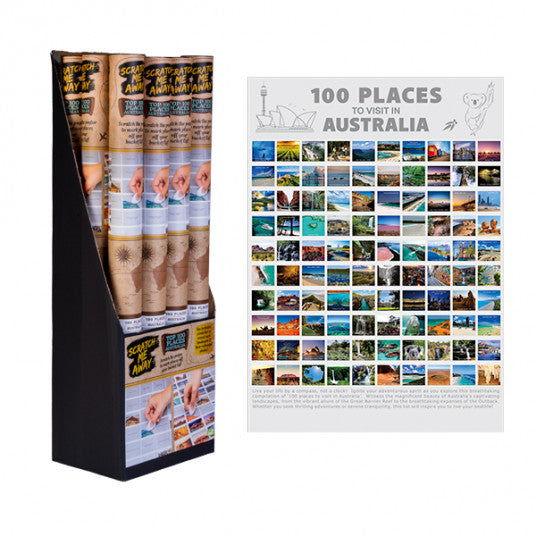 Scratch Me Away Top 100 Places Australia Travel Map