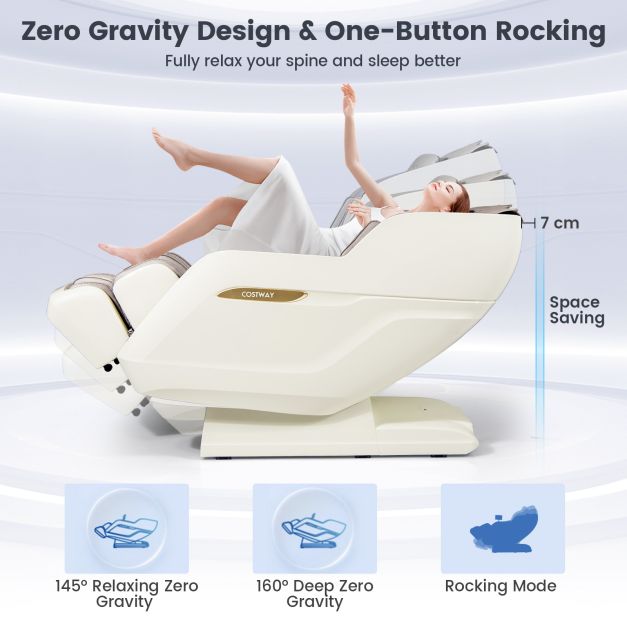 Costway Therapy 36 SL Track 3D Massage Chair Full Body Zero Gravity Massage with Airbags